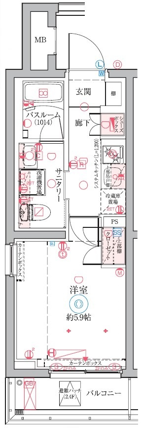 クレヴィスタ横浜鶴見の間取り