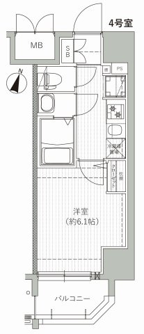 エムブイインプ新大阪の間取り
