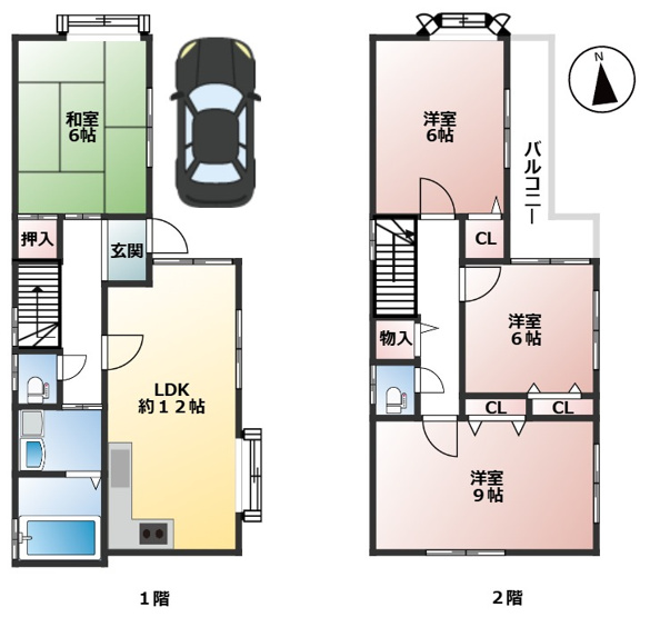 【間取り】 | 西宮市上甲子園1丁目土地建物
