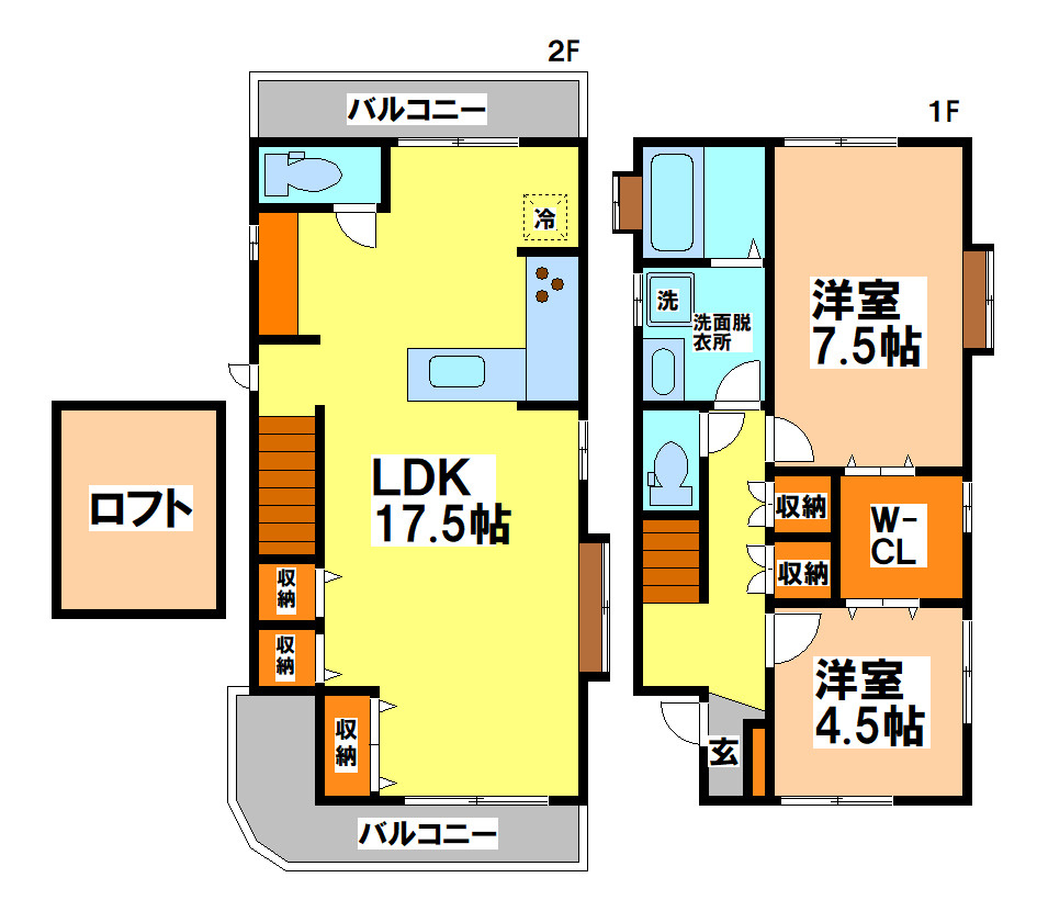 三鷹市牟礼５丁目の一戸建ての間取り