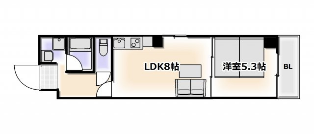【間取り】 | COCOBNB DAIKOKUCHO NAMBA OSAKA