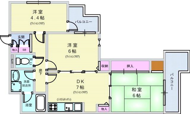 セントラル豊中東の間取り