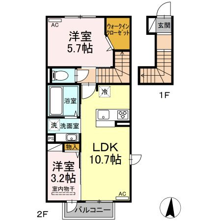 フェリーチェ．Mの間取り