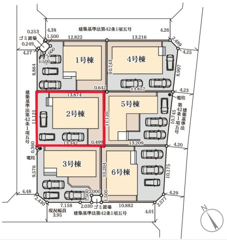 【区画図】 | Livele Garden.S　森合第4　2号棟 | 駐車スペース3台可