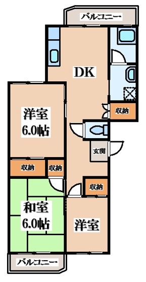 【間取り】 | 岸和田天神山B団地