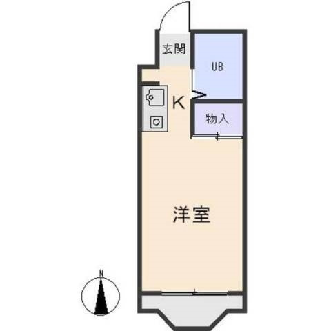 コーポカワチＢの間取り
