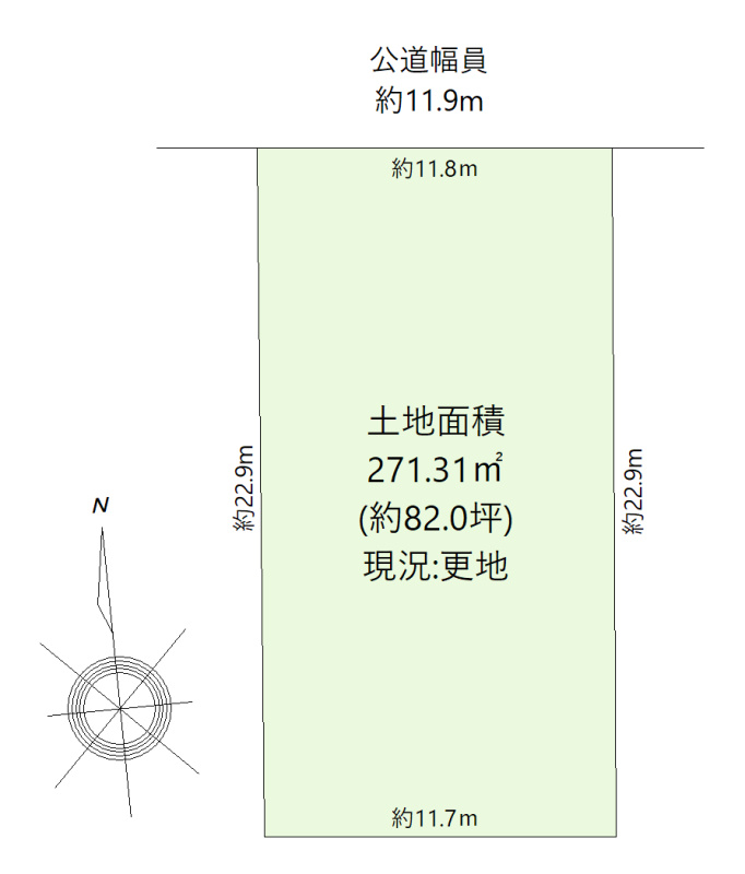 名東区高間町土地の土地図|地形図