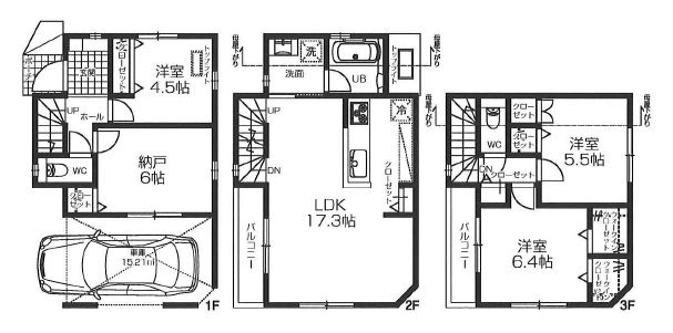 【参考プラン】 | 練馬区豊玉南３丁目　売地 | 3SLDK・建物面積109.62ｍ2・建物参考価格2200万