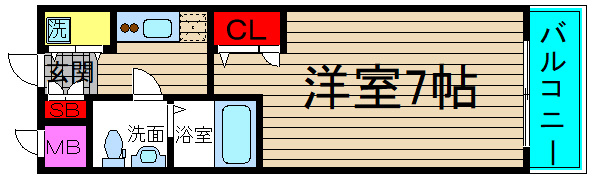 ベルエ難波西の間取り