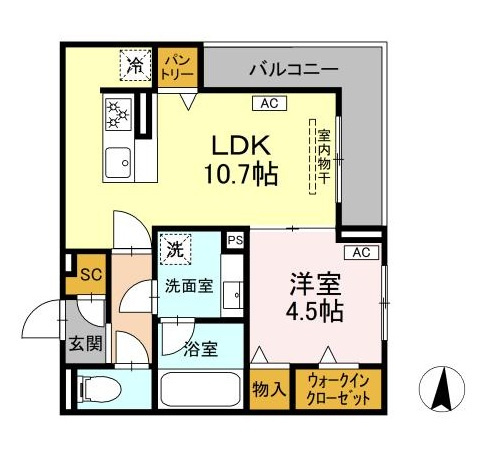 【間取り】 | カリーノ姫宮【名古屋市賃貸・宅配ボックス】