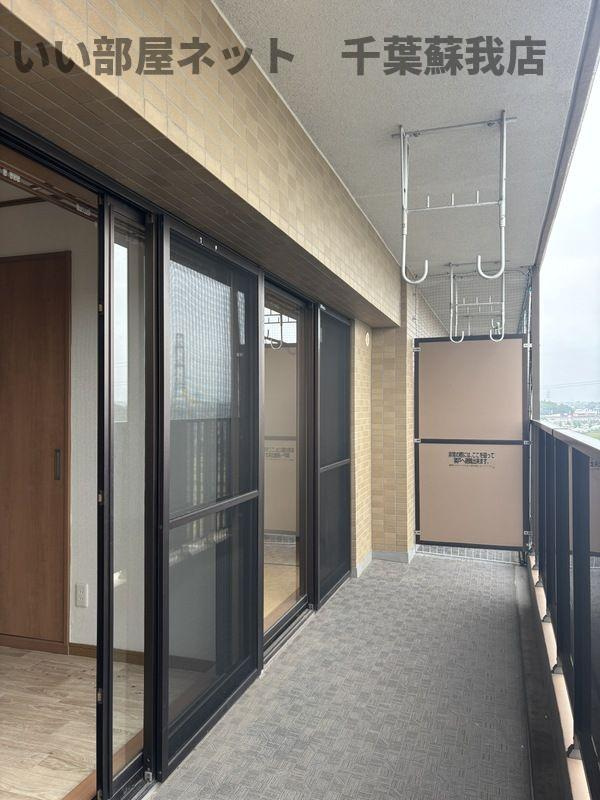 (仮)椎名崎町マンションのバルコニー|暖かな日差しのふりそそぐバルコニー