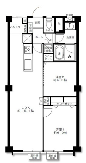 京橋第2コーポの間取り