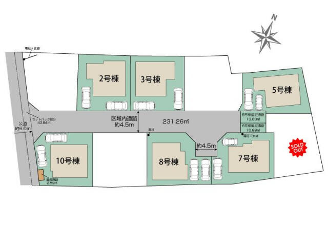 ブルーミングガーデン　市川市国府台３丁目１０棟／１期３号棟の区画図|市川市国府台3丁目10棟区画図