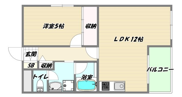 大阪市淀川区三津屋中２丁目の賃貸マンションの間取り