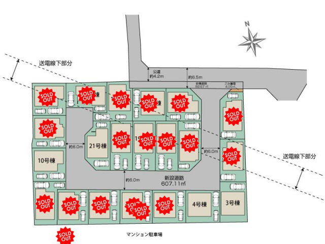 ブルーミングガーデン　船橋（大穴南１丁目）２１棟／１期３号棟の地図|船橋市大穴南1丁目21区画区画図