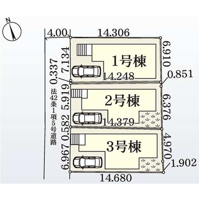 馬込沢駅の区画図