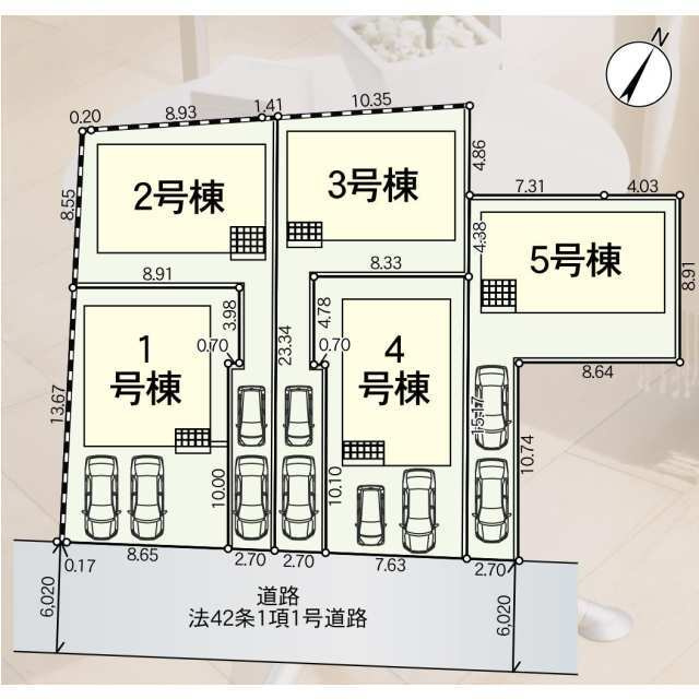 船橋市前貝塚町　第９の区画図