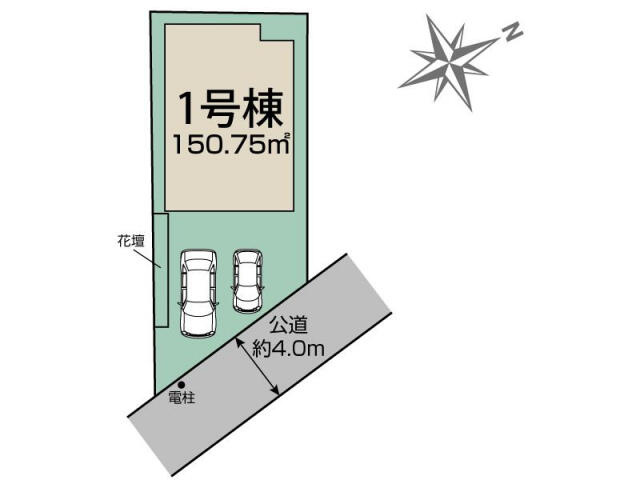 ブルーミングガーデン　松戸市小金きよしケ丘４丁目１棟／１期１号棟の区画図