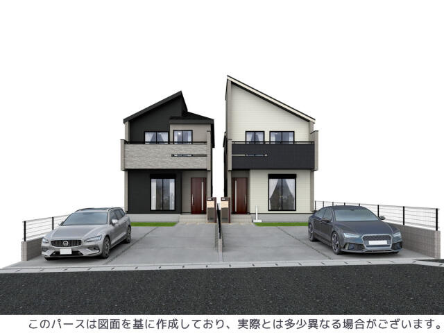 ブルーミングガーデン　柏市酒井根５丁目２棟／１期１号棟の外観|外観パース