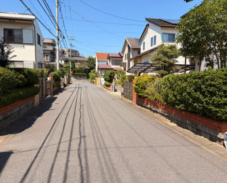 船橋市芝山１丁目の売地の周辺|全面道路