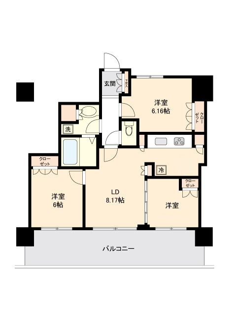 リボンシティコミュニティの間取り|間取りです。