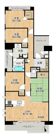 ウェリス吹田豊津シティハウスの間取り|◆【onehome販売窓口】売主様→当社→お客様の関係でご内覧～商談までスムーズです!!