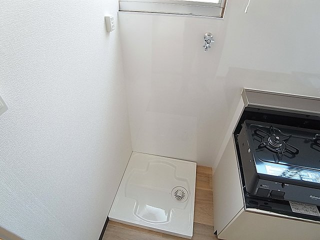 苅藻通4丁目連棟平屋の洗面所|室内洗濯機置き場