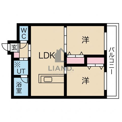 リーベ高宮3丁目　西高宮小学校区の間取り|リーベ高宮3丁目