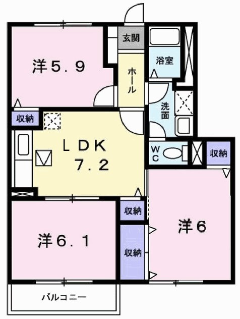 サンエイトCの間取り