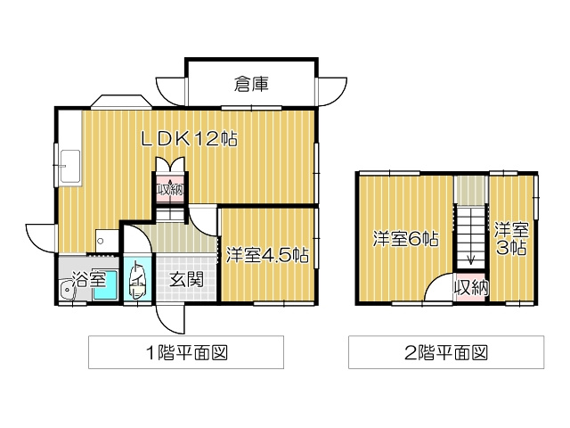 通谷３丁目　貸家の間取り