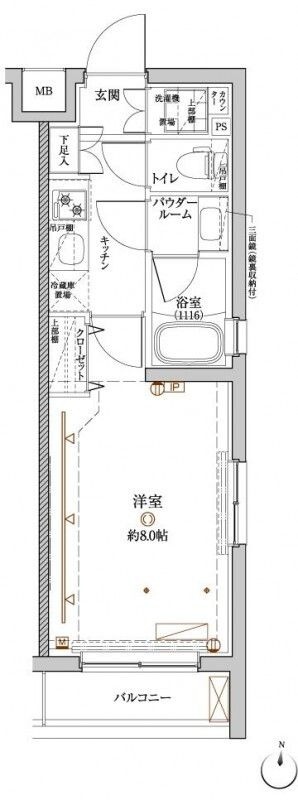 クレイシア目黒都立大学の間取り