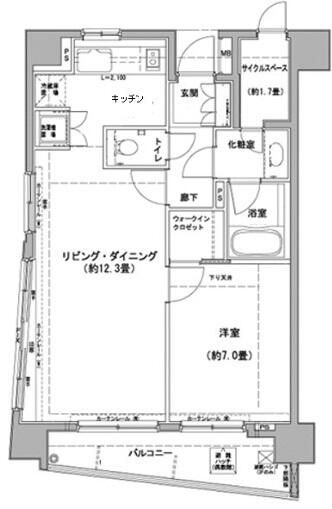クレジデンス日本橋浜町の間取り