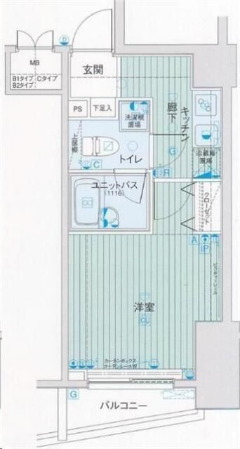 メインステージ東日本橋Ⅱの間取り