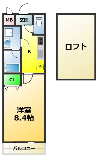 フジパレスフォーゲルⅠ番館の間取り