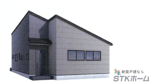 仲介手数料無料　上尾市平方1366-4　新築戸建　全１棟の外観パース