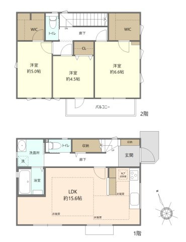 名東区高間町戸建の間取り|間取図