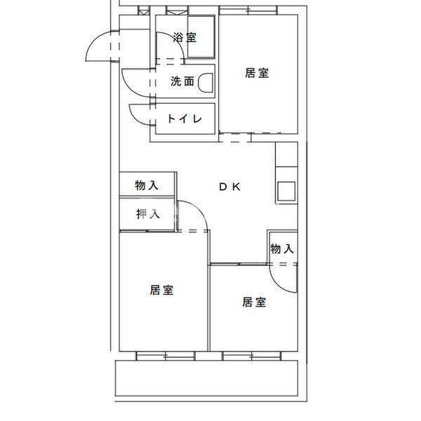 ハイツ稲沢Ｈ棟の区画図