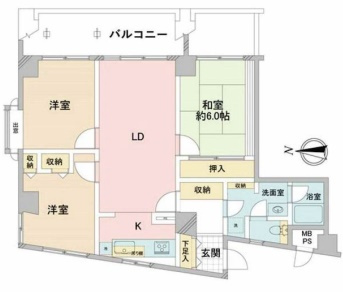 朝日白山マンションの間取り