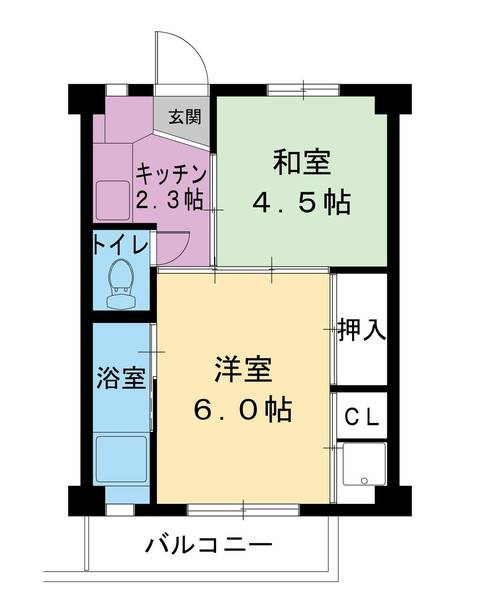 ビレッジハウス小矢部1号棟の間取り