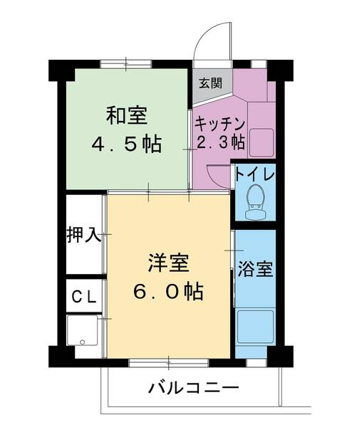 ビレッジハウス小矢部2号棟の間取り