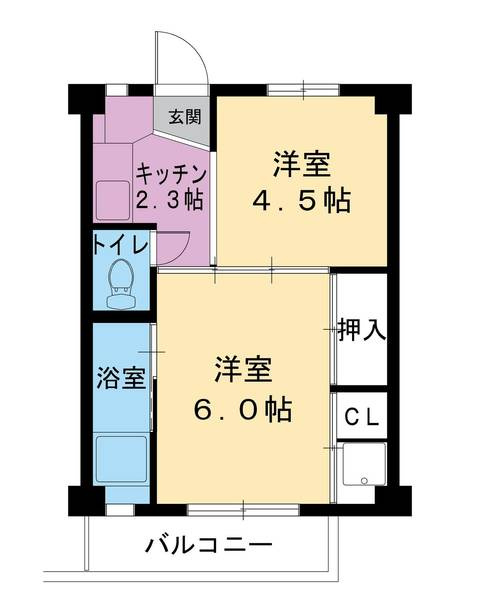 ビレッジハウス柳田2号棟の間取り