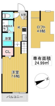 【間取り】 | Crecia香椎駅前Ⅲ