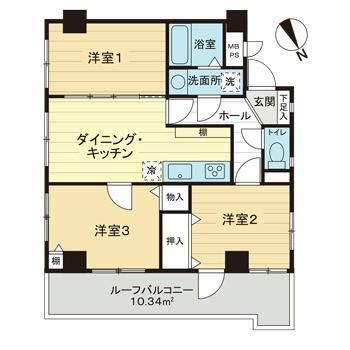ライオンズマンション調布南の間取り