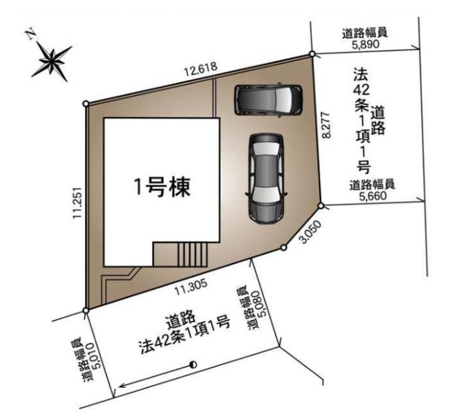 船橋市大穴南１丁目第１４の区画図