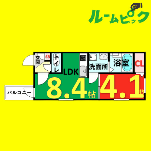 DEVELD八代　名古屋市賃貸　仲介手数料無料の間取り