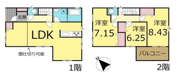 【中古戸建】太田市新道町の間取り|■間取り図｜敷地面積：118.71㎡（約35.9坪）建物面積：100.61㎡（約30.43坪）