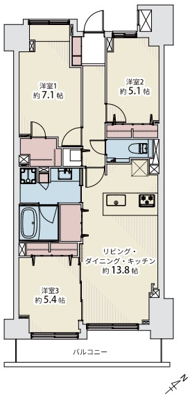ライオンズマンション乃木坂の間取り
