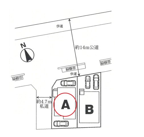仲介手数料無料　上尾緑丘5丁目23-9　新築戸建　全２棟の区画図