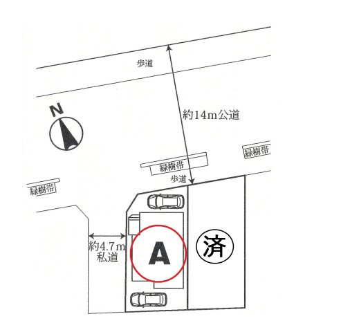 仲介手数料無料　上尾市緑丘5丁目23-9　新築戸建　全２棟の区画図