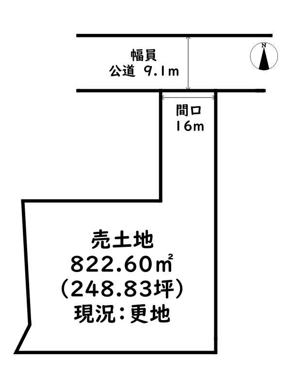 姫路市勝原区丁/売土地の土地図